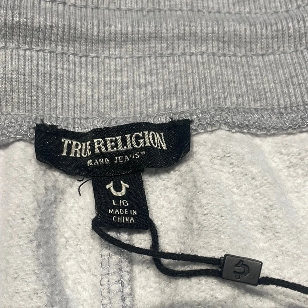 True Religion Gray Jogger Sweatpants with Logo Size L